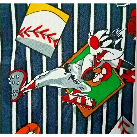 Looney Tunes Mania Baseball Tie 1993 Vintage Bugs Bunny - Picture 9 of 10